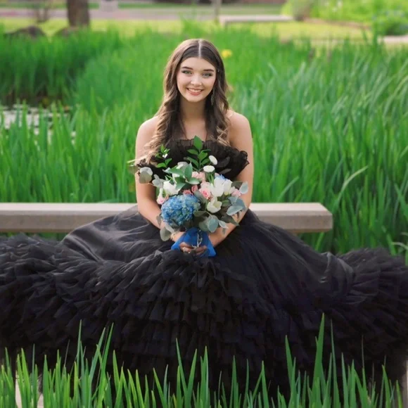 Sherri Hill Black Ballgown #55323 - Picture 5 of 11